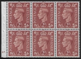 QB31 2d pale red-brown. cyld. 47 dot. upright wmk. perf.IE  U/M