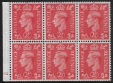 QB34  2½d pale scarlet. cyld J62 dot. perf.IE  U/M