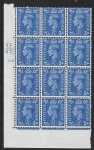 1941 2½d light ultramarine Q14 (SG.489)  Cyld. 216 dot   control U47 perf E/I  U/M