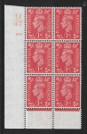 1941 1d pale scarlet  Q5 (SG.486)  Cyld.150 no  dot.  control U47 perf I/P U/M