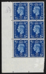 1937 2½d ultramarine  Q13d (SG.466)  Cyld. 2 no dot. (variety) control A37 perf E/i  U/M