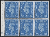 QB33  2½d light ultramarine cyld J48 no dot. perf.B3(I)  U/M