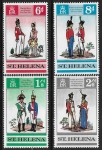 1969 St. Helena. SG.245-8 Military Uniforms set 4 values U/M (MNH)