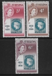 1956 St. Helena  SG.166-8 Stamp Centenary set 3 values U/M (MNH)