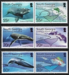 2021 South Georgia. SG.777-82  Ecosystems in Recovery - Whales set 6 values U/M (MNH)