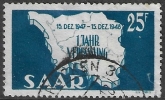 1948 SAAR  SG.258  Map of Saarland. very fine used. (cat. val. £13.00)