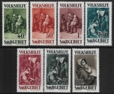 1929 SAAR  SG.135-41 Christmas Charity Paintings. set. U/M (MNH) cat. val. £110.00