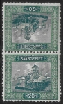 1921 SAAR  SG.55a 20pf slate and green 'tete beche' pair. U/M (MNH)