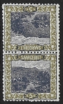 1921 SAAR  SG.53a  5pf violet and olive  'tete beche' pair. U/M (MNH)