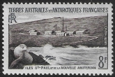 1956 French Antarctic  SG.9  10F Kerguelen Fur Seal & Settlement. U/M (MNH)