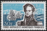 1968 French Antarctic - SG.44  Dumont D'Urville Commemoration. U/M (MNH) 'some toning on back'