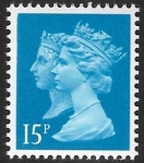 SG.1468 15p LB  bright blue  Harrison ex booklet. FB56 U/M (MNH)