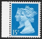 SG.1468ea 15p RB  bright blue  Harrison ex booklet DX11 U/M (MNH)