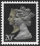 SG.1469 20p phos. brownish black & cream.  Harrison ex sheet. U/M (MNH)