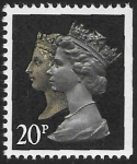 SG.1469 20p phos. brownish black & cream. imperf Right  Harrison. ex booklet FH20  U/M (MNH)