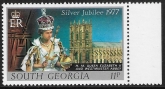 1977 South Georgia SG.51w  Silver Jubilee. watermark crown to right of CA U/M (MNH)