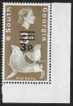 1977 South Georgia SG.58w  3p on 3d bistre watermark inverted  U/M (MNH)