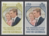 1973 South Georgia  SG.38-9  Royal Wedding. set 2 values U/M (MNH)