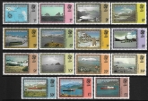1980 Falkland Islands Dependencies SG.74A-88A definitive set of 15. U/M (MNH)