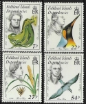 1985 Falkland Islands Dependencies SG.134-7  Naturalists. set 4. U/M (MNH)