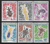1972 French Antarctic - SG.72-7  Insects set 6 values U/M (MNH)