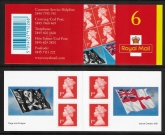 2001 PM4  6 x 1st. Flags and Ensigns ( SG. 2208 & 2209 ) + 4  Machin's.
