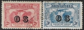 1931  Australia  SG.O123-4  'Kingsford Smith's Flights' 2 values fine used.