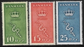 1929  Denmark  SG.252-4  Danish Cancer Research Fund set 3 values U/M (MNH)