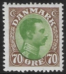 1920 Denmark SG.163  70ö  green & brown  U/M (MNH)