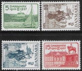 1937 Denmark SG.306-9 Silver Jubilee of King Christian X set 4 values U/M (MNH)