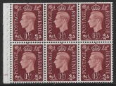 QB21 1½d red-brown . cylinder G20 dot perf. B4A(i)  mounted mint.