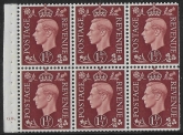 QB21 1½d red-brown . cylinder G8 dot perf. B4a(i) U/M.