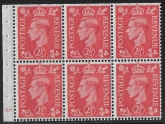 QB34  2½d pale scarlet. cyld 69 no dot. perf.B3(i) U/M