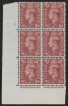 1951 2d pale red-brown Q12 (SG.506)  Cyld. 72 no dot.  perf E/I  M/M