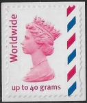 SG.2359  Worldwide 40 gms. NVI   rosine & new blue. Walsall gravure. self adhesive. U/M (MNH)