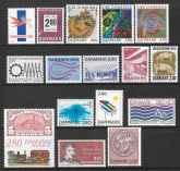 1987 Denmark  Commemoratives SG.841-857 Year set complete (less MS.852) U/M (MNH) cat val. £33.00