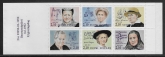 1992 Finland Stamp Booklet SB33 'Finnish Women' . with booklet pane SG.1291a U/M (MNH)