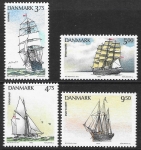 1993 Denmark SG.1004-7 Training Ships set U/M (MNH)