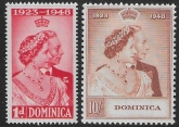 Dominica - 1948 Royal Silver Wedding. SG.112-3 lightly mounted mint. (cat. value £25.00)
