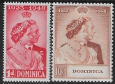 Dominica   - 1948 Royal Silver Wedding. SG.112-3  mounted mint. (cat. value £25.00)