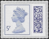 V4705  5p purple 2B MAIL M22L SBPT4  ISP (from sheet)U/M (MNH)