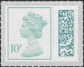V4710  10p pale green  2B MAIL M22L SBPT4  ISP (from sheet) U/M (MNH)