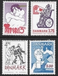 1992 Denmark  SG.986-9  50th  Danish Cartoon Characters. set 4 values U/M (MNH)