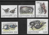 1994 Denmark  SG.1033-7 Protected Animals. set 5 values U/M (MNH)