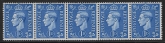 1951 1d light ultramarine.  Q6a coil sideways watermark   (SG.504a)   U/M