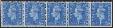 1951 1d light ultramarine.  Q6a coil sideways watermark   (SG.504a)   U/M