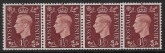 1938 1½d red-brown.  Q7b coil sideways watermark   (SG.464a)   mounted mint.