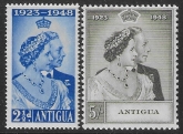 Antigua  - 1948 Royal Silver Wedding. SG.112-3  mounted mint.