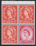 SB12 Crowns 3 x ½d, 1 x 2½d (Chalky Paper). Upright Wmk. (good perfs) U/M (MNH)