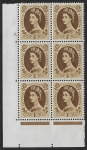 S138 1/-  crowns wmk. Cyld. 3 dot perf E/I mounted mint..